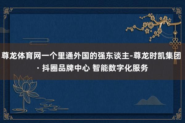 尊龙体育网一个里通外国的强东谈主-尊龙时凯集团 · 抖圈品牌中心 智能数字化服务