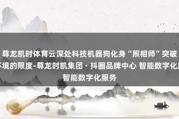 尊龙凯时体育云深处科技机器狗化身“照相师”突破了环境的限度-尊龙时凯集团 · 抖圈品牌中心 智能数字化服务
