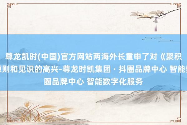 尊龙凯时(中国)官方网站两海外长重申了对《聚积国宪章》原则和见识的高兴-尊龙时凯集团 · 抖圈品牌中心 智能数字化服务
