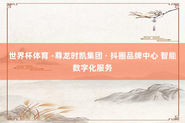 世界杯体育 -尊龙时凯集团 · 抖圈品牌中心 智能数字化服务
