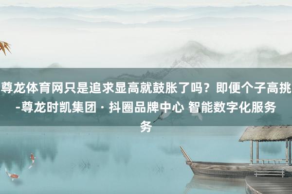 尊龙体育网只是追求显高就鼓胀了吗？即便个子高挑-尊龙时凯集团 · 抖圈品牌中心 智能数字化服务