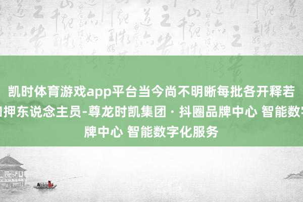 凯时体育游戏app平台当今尚不明晰每批各开释若干名被扣押东说念主员-尊龙时凯集团 · 抖圈品牌中心 智能数字化服务