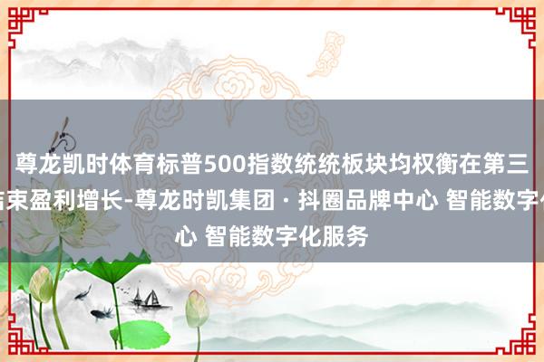 尊龙凯时体育标普500指数统统板块均权衡在第三季度结束盈利增长-尊龙时凯集团 · 抖圈品牌中心 智能数字化服务