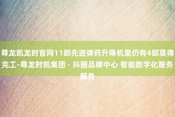 尊龙凯龙时官网11部先进弹药升降机里仍有4部莫得完工-尊龙时凯集团 · 抖圈品牌中心 智能数字化服务